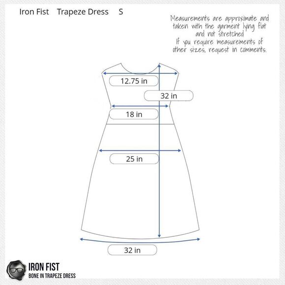 DOLLS KILL /IRON FIST BONE IN TRAPEZE TANK DRESS BLACK WHITE SKELETON BONES NWT - Picture 12 of 15